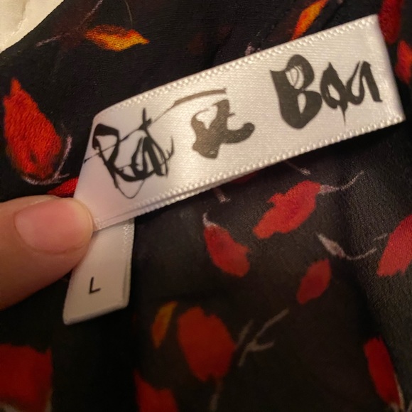 Rat & Boa Red Black Slit Maxi Gown - Picture 5 of 7